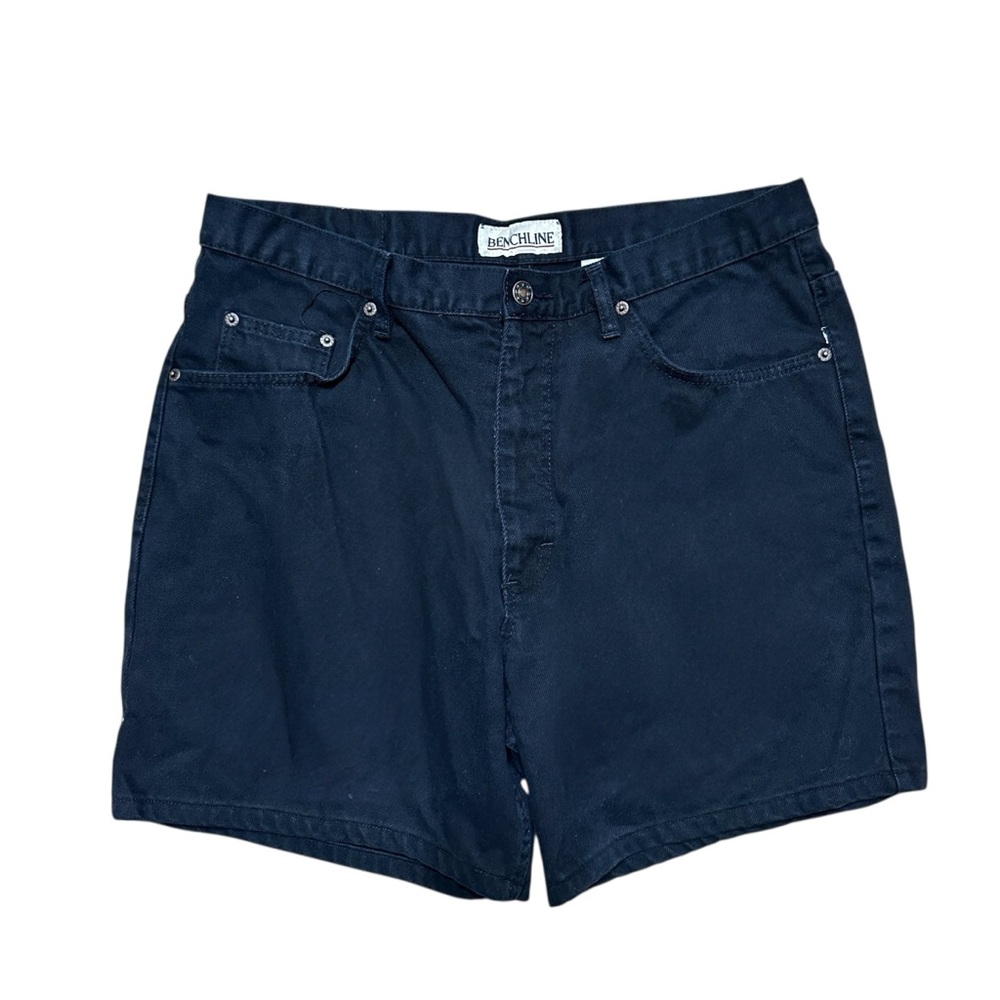 Vintage 90s Benchline Black Essential Denim Jean Jort Shorts Size 36
